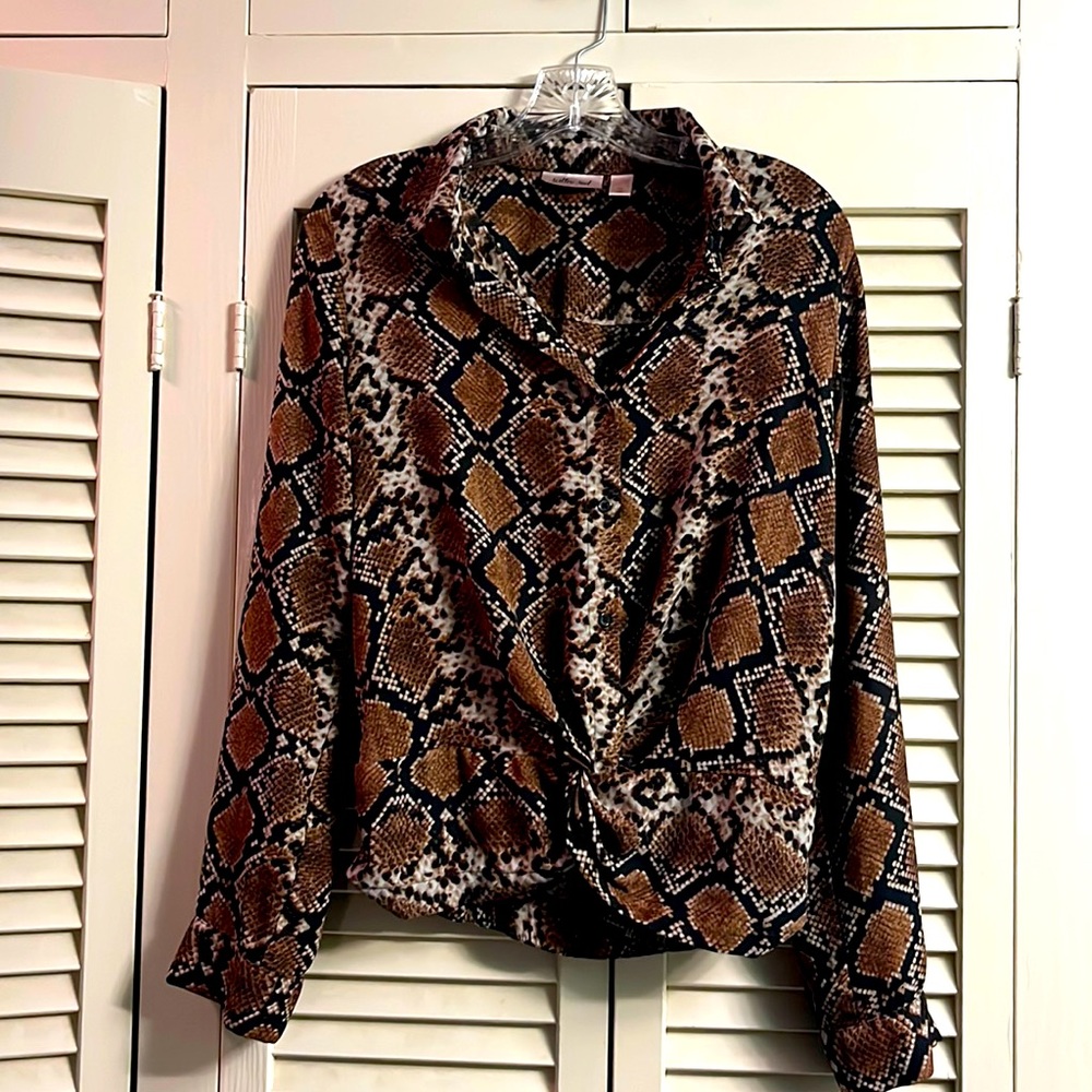 Snake print blouse